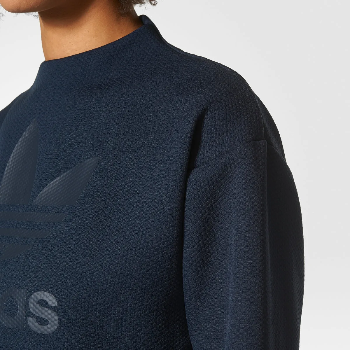 Adidas Originals Women's Longsleeve Cropped Sweatshirt Legend Ink