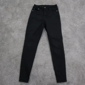 American Eagle  Women Skinny Leg Jeans Next Level Premium Mid Rise Black Size 2