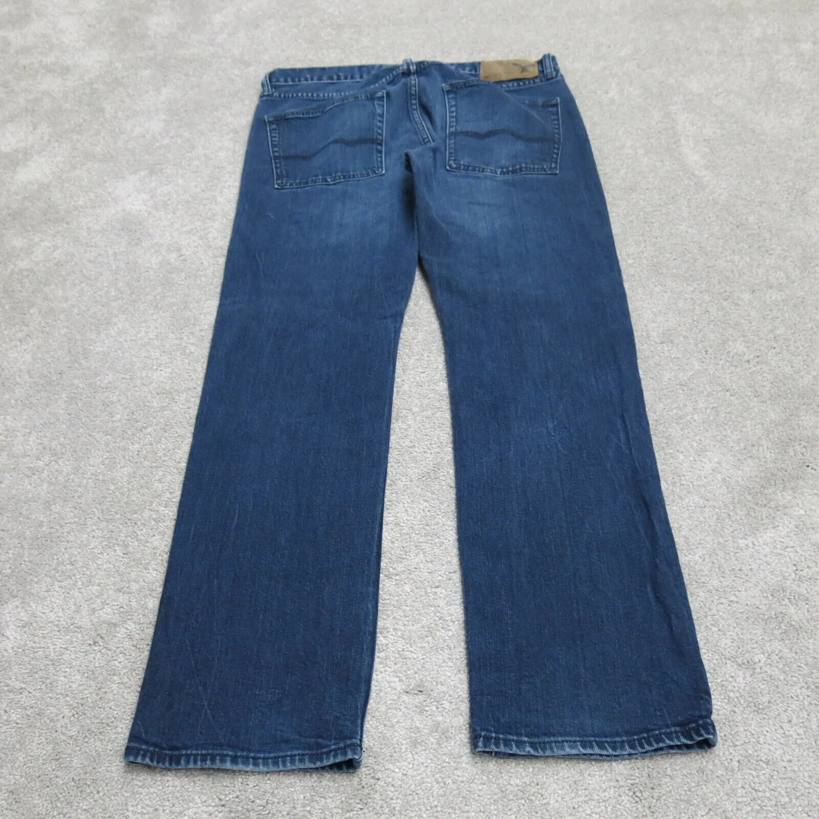 American Eagle Womens Straight Leg Jeans Denim Mid Rise Cotton Blue Size 31/30