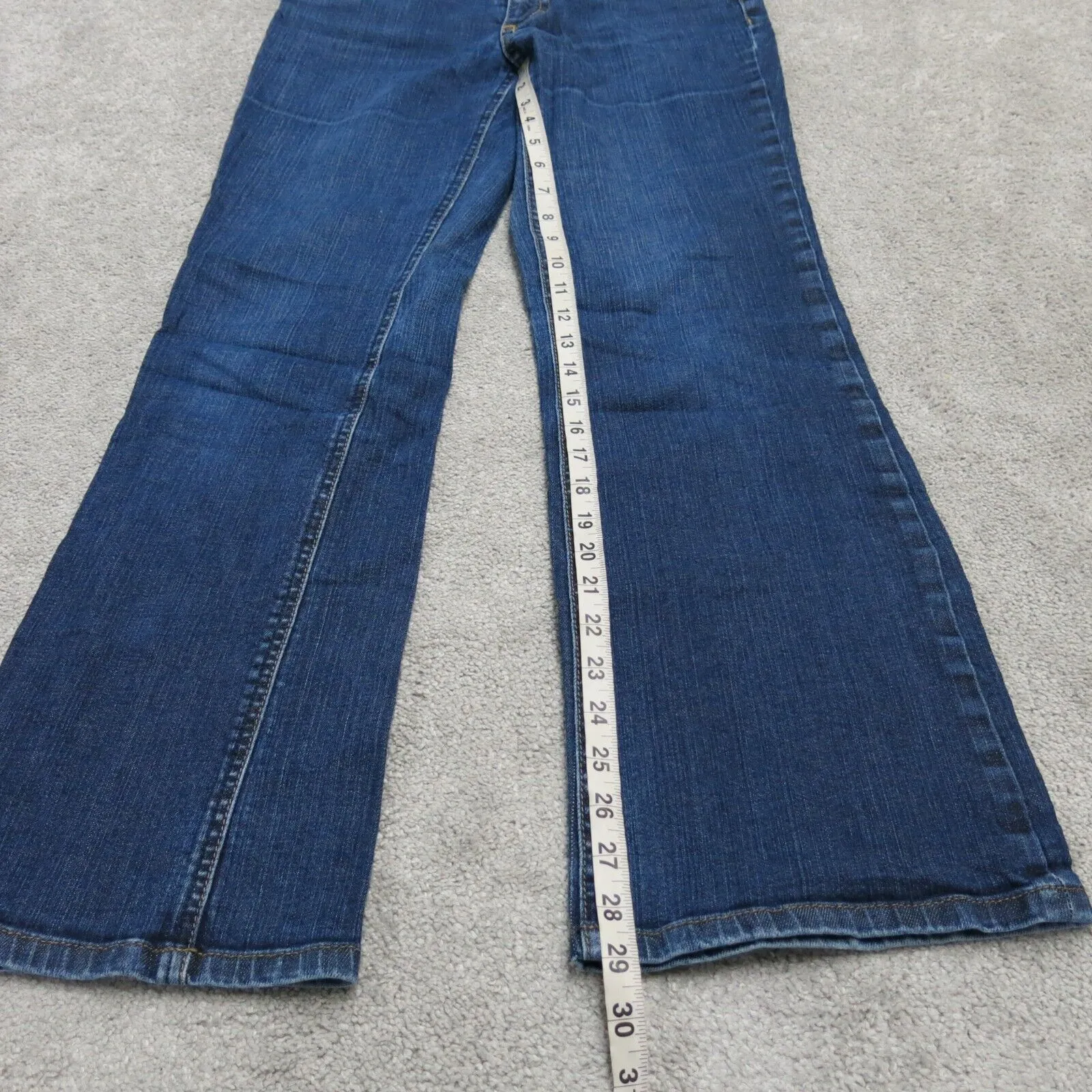 ANN Taylor Womens Boot Cut Jeans Modern Fit Stretch Denim Low Rise Blue Size 6