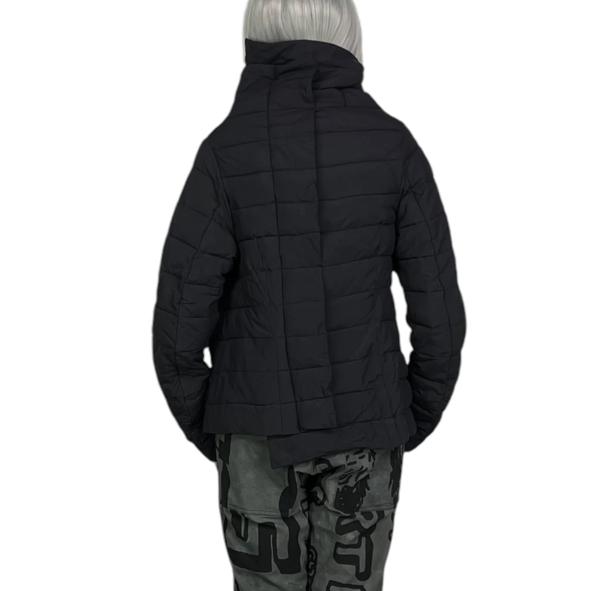 ASYMMETRIC QUILTED PUFFER JACKET