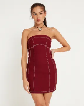 Baladis Mini Dress in Tailoring Redwood