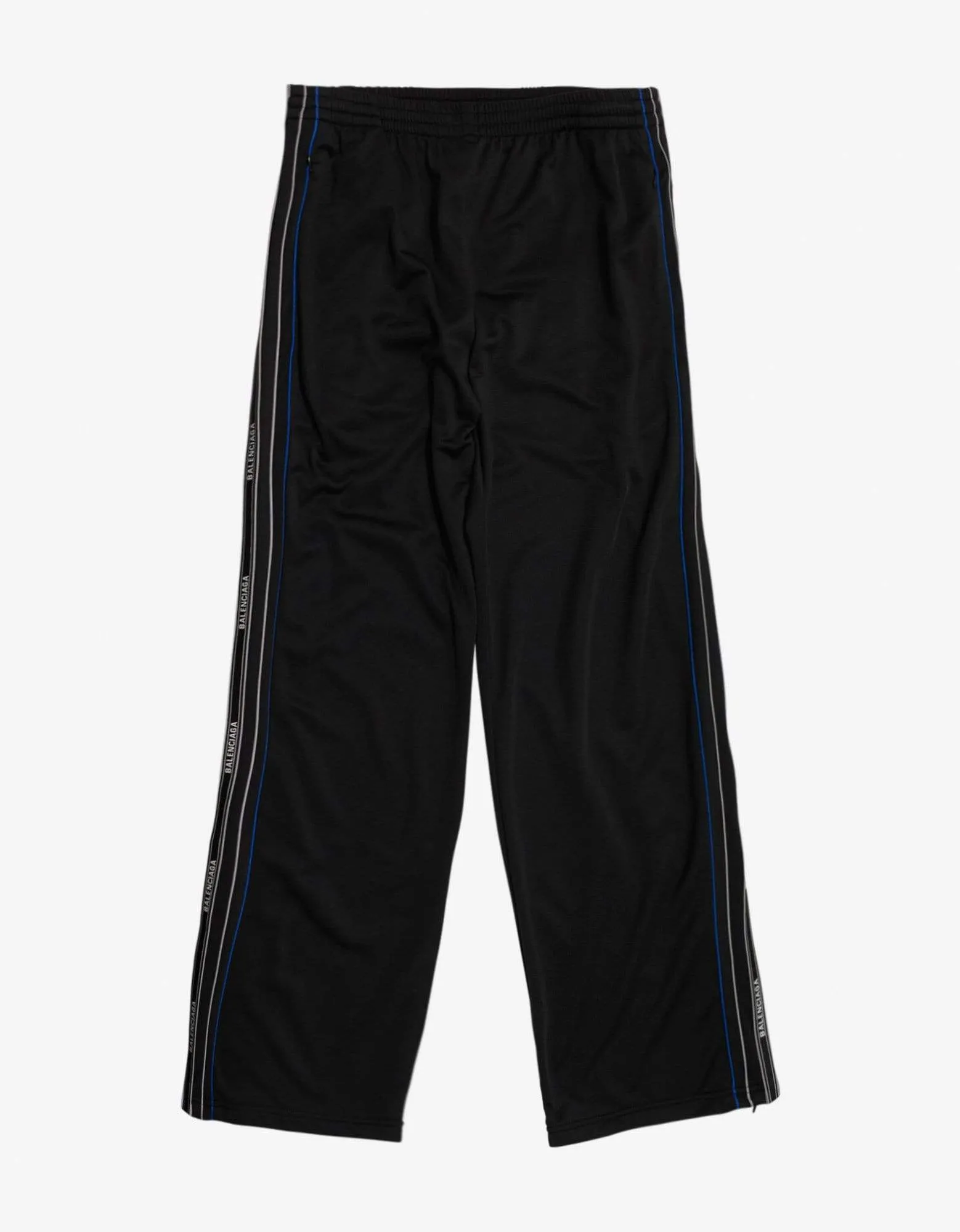 Balenciaga Black Stripe Logo Sweat Pants