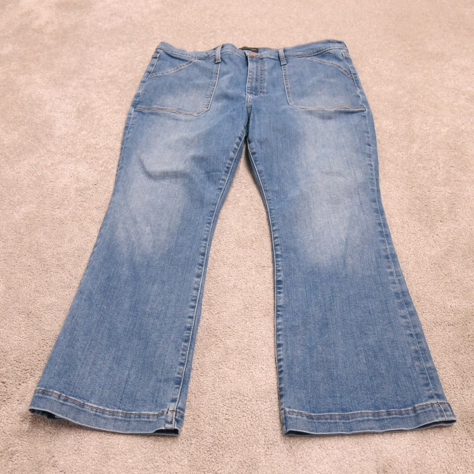 Banana Republic Womens Boot Cut Jeans Premium Denim High Rise Blue Size 36