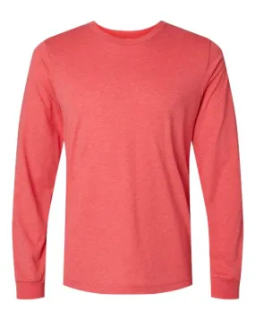 BELLA   CANVAS Triblend Long Sleeve Tee 3513 Red Triblend