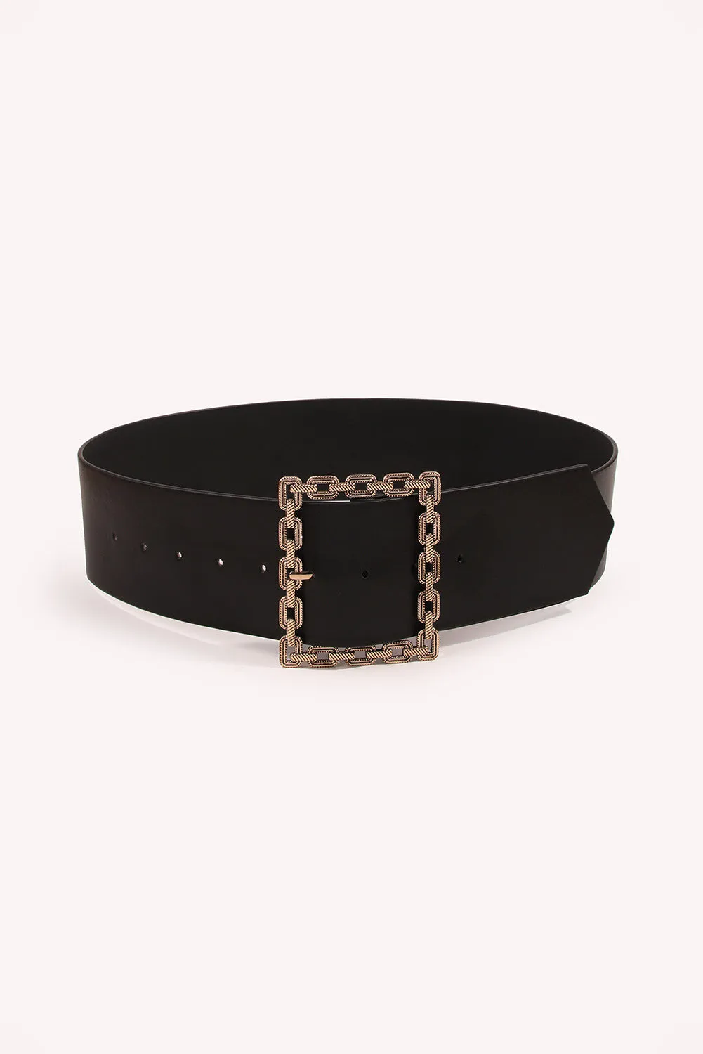 Black Square Buckle Belt