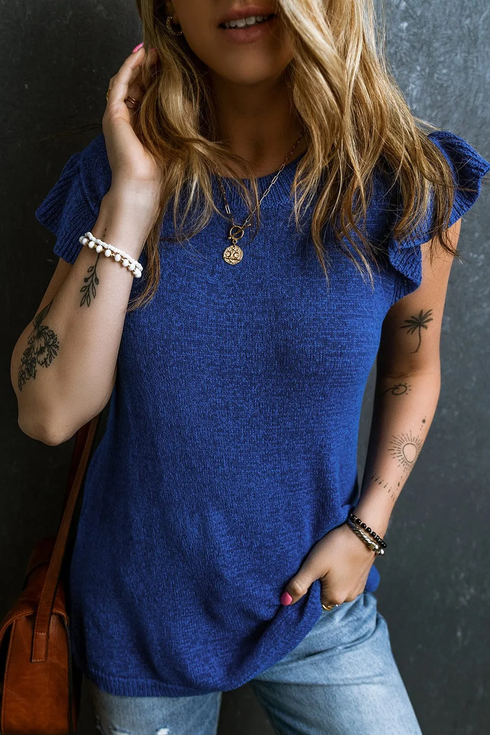 Blue Knit Tunic