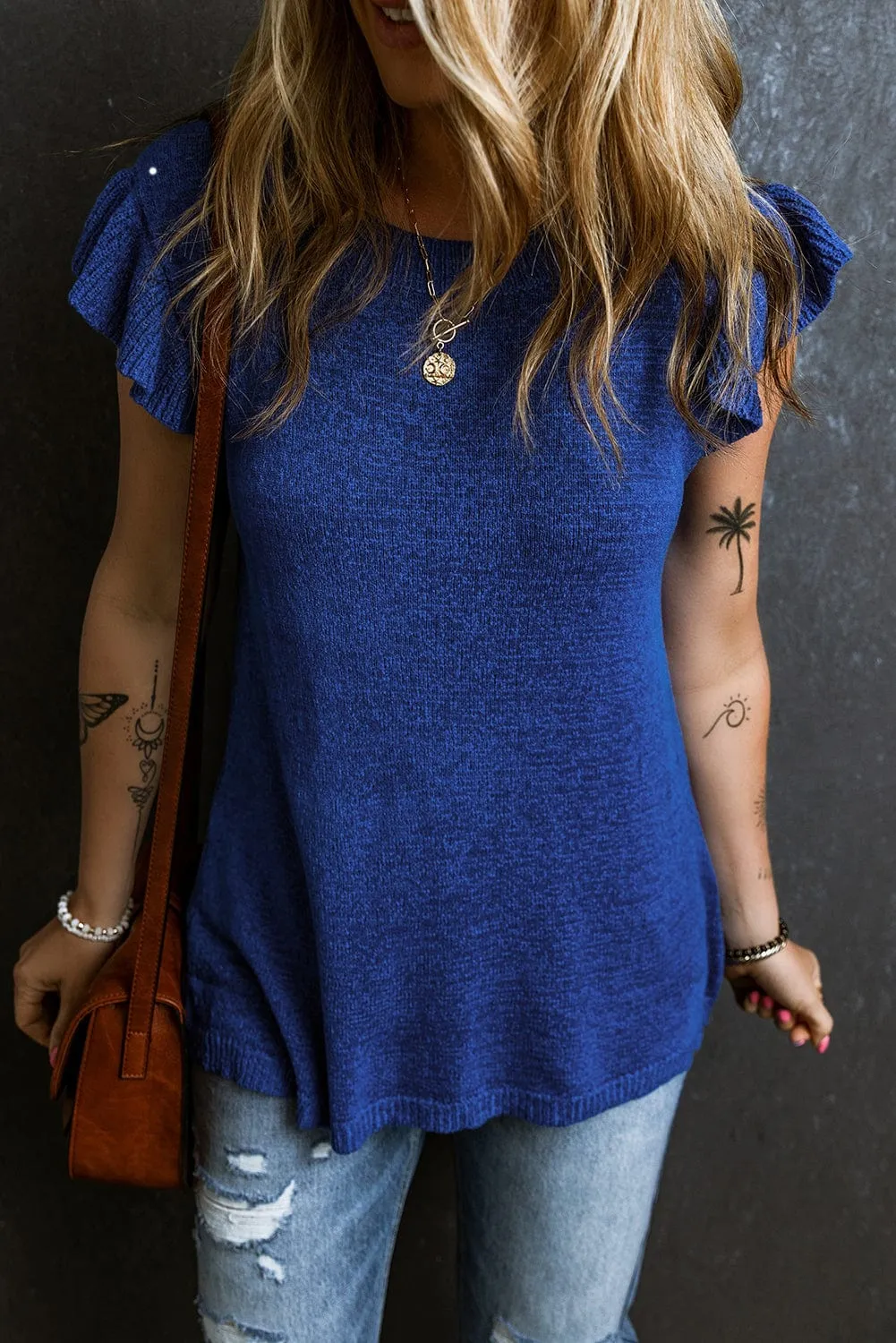 Blue Knit Tunic