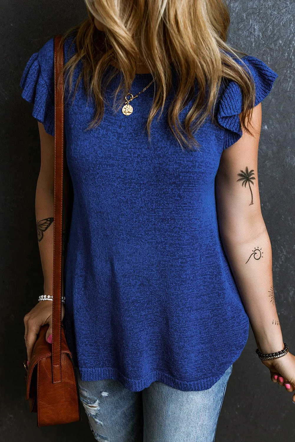 Blue Knit Tunic