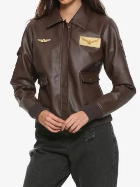 BRIE LARSON CAPTAIN MARVEL FLIGHT BOMBER LEATHER JACKET