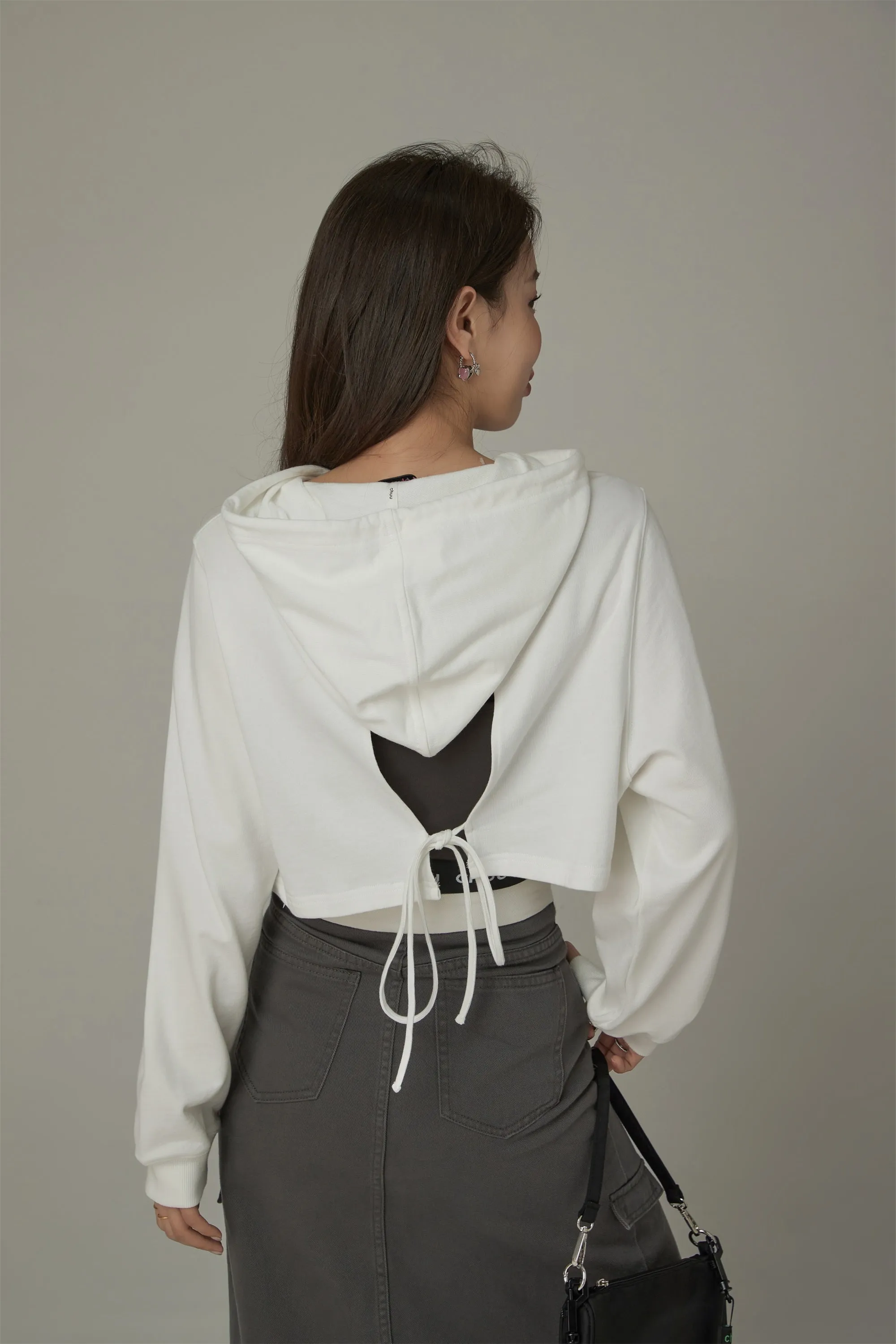 Butterfly Cropped Hoodie