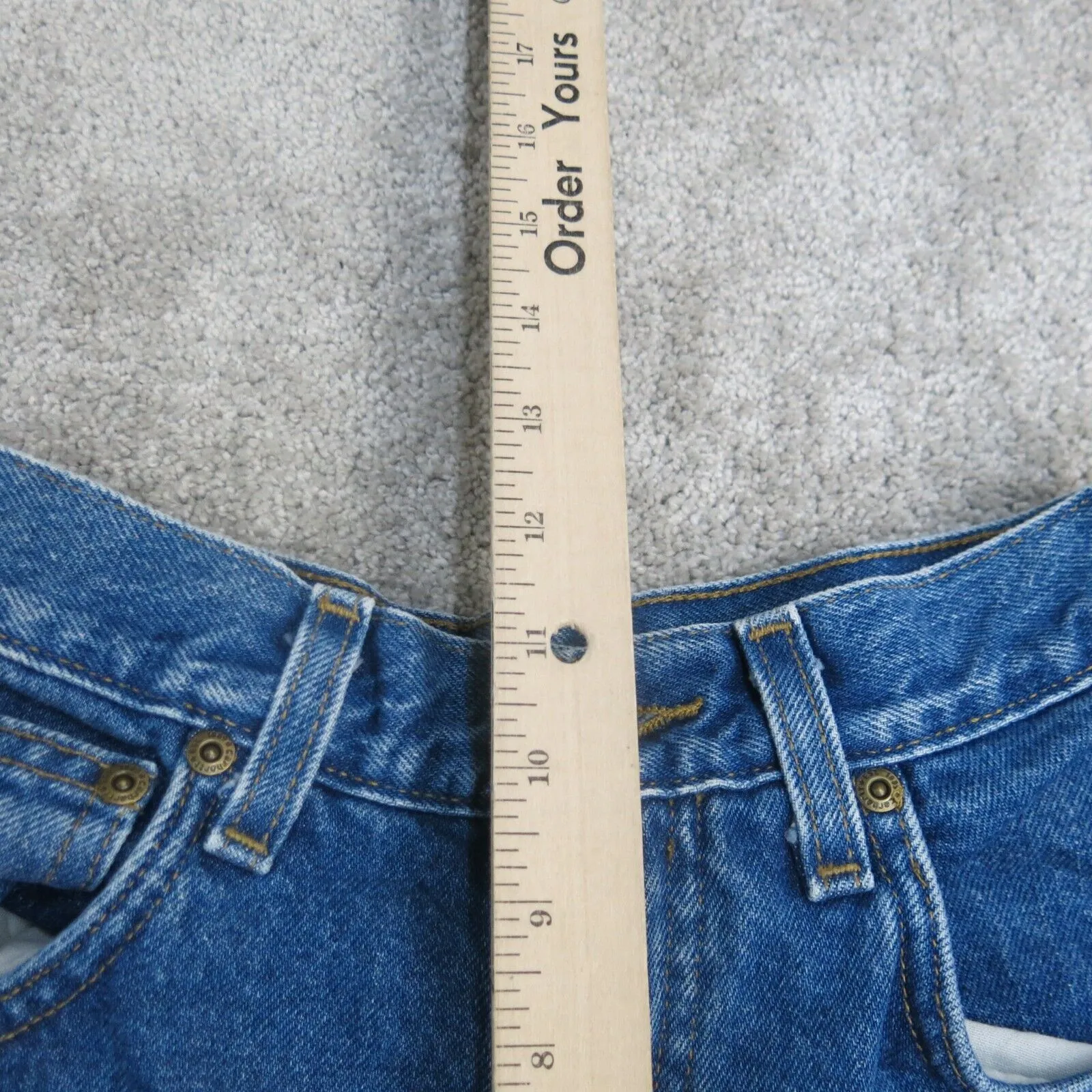 Carhartt Jeans Mens 14 Blue Straight Leg Denim Pants Relaxed Fit Cotton Casual