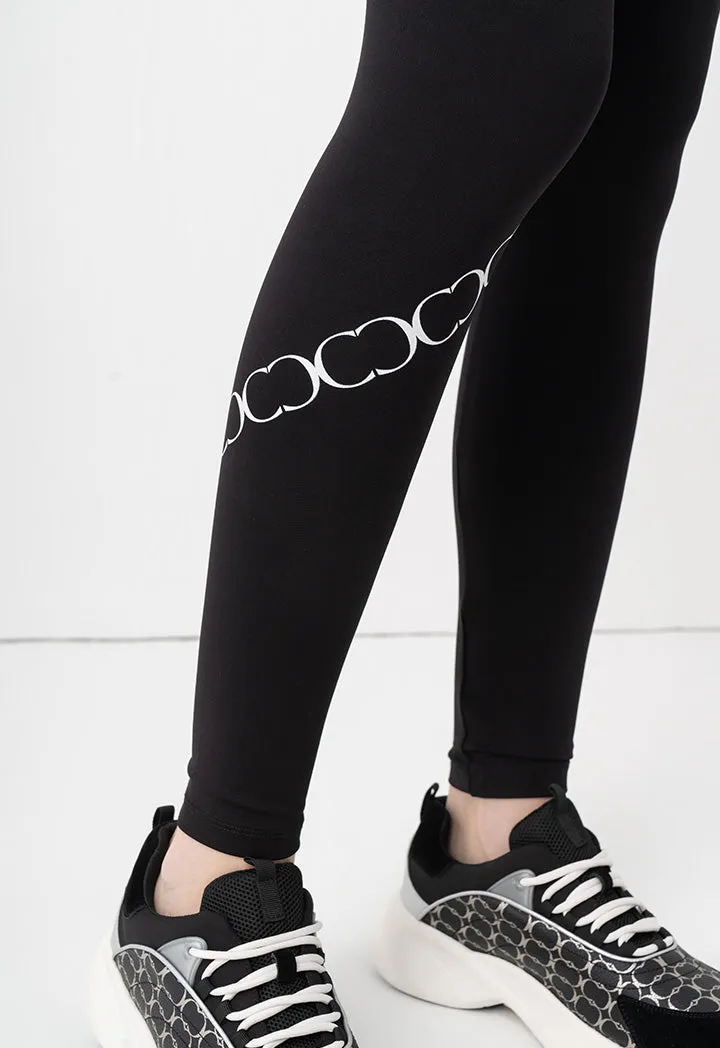 Choice Solid High Waist Legging Pant Black