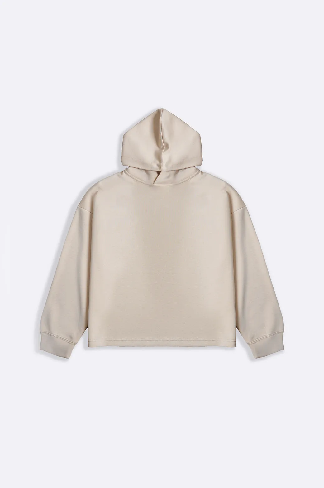 CROPPED NEOPRENE HOODIE