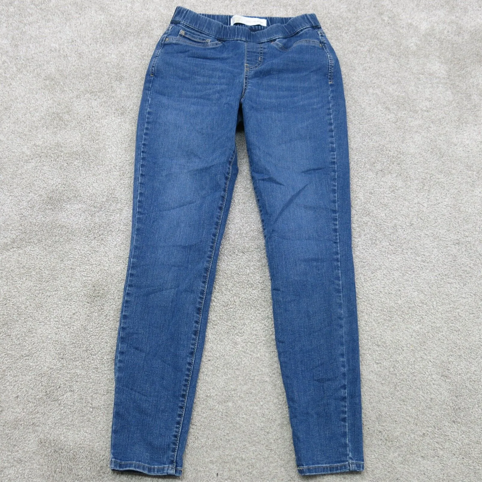 Denizen From Levis Women Jeans Skinny Leg Elastic Waist Mid Rise Blue SZ W27XL30