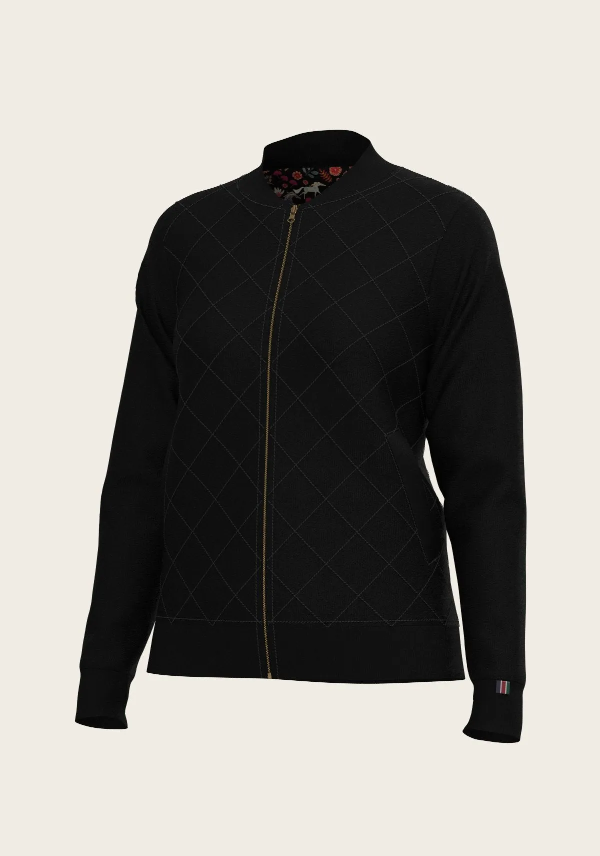  Espoir Equestrian Bouquet on Black Reversible Jacket