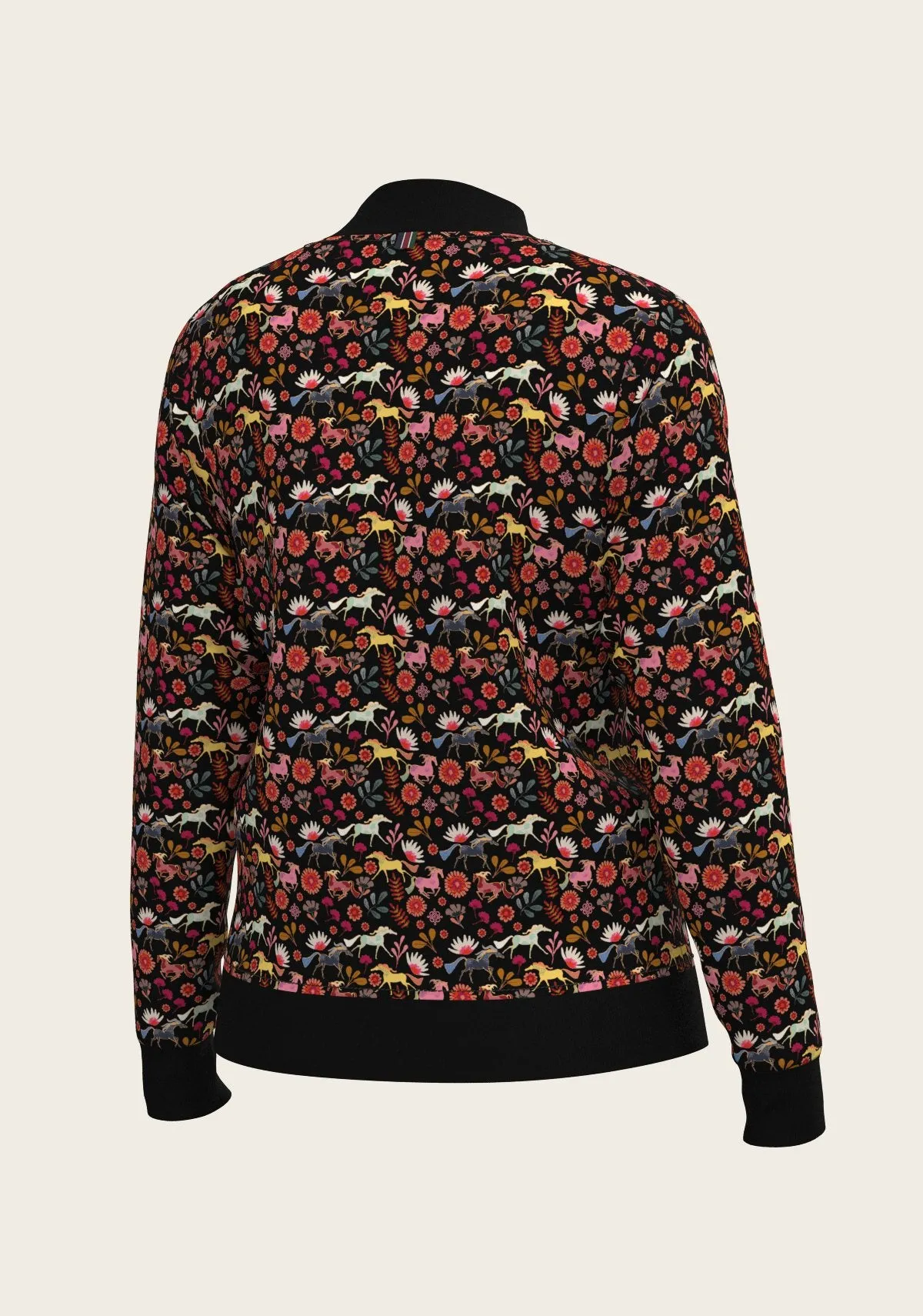  Espoir Equestrian Bouquet on Black Reversible Jacket