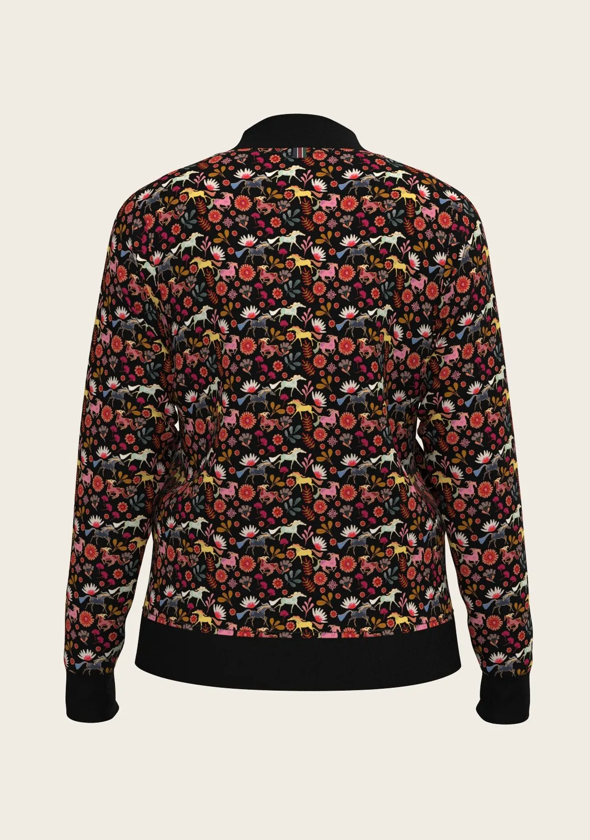  Espoir Equestrian Bouquet on Black Reversible Jacket