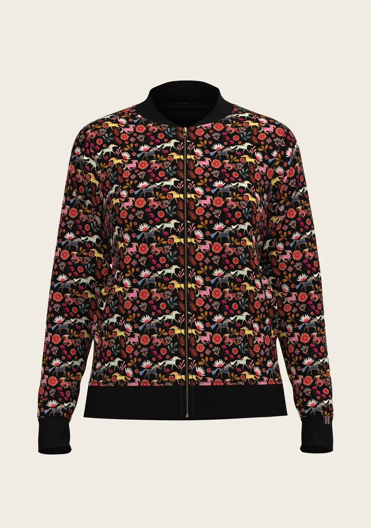  Espoir Equestrian Bouquet on Black Reversible Jacket