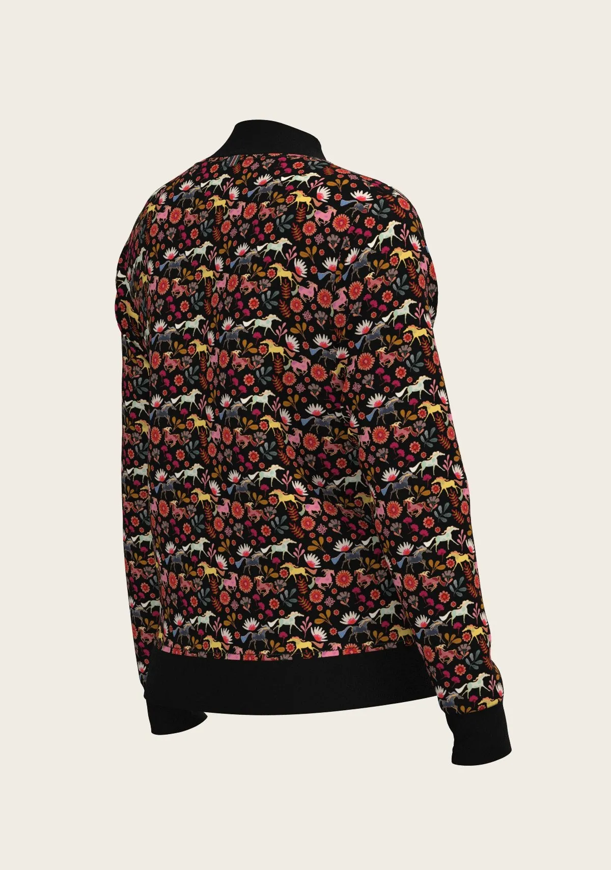  Espoir Equestrian Bouquet on Black Reversible Jacket