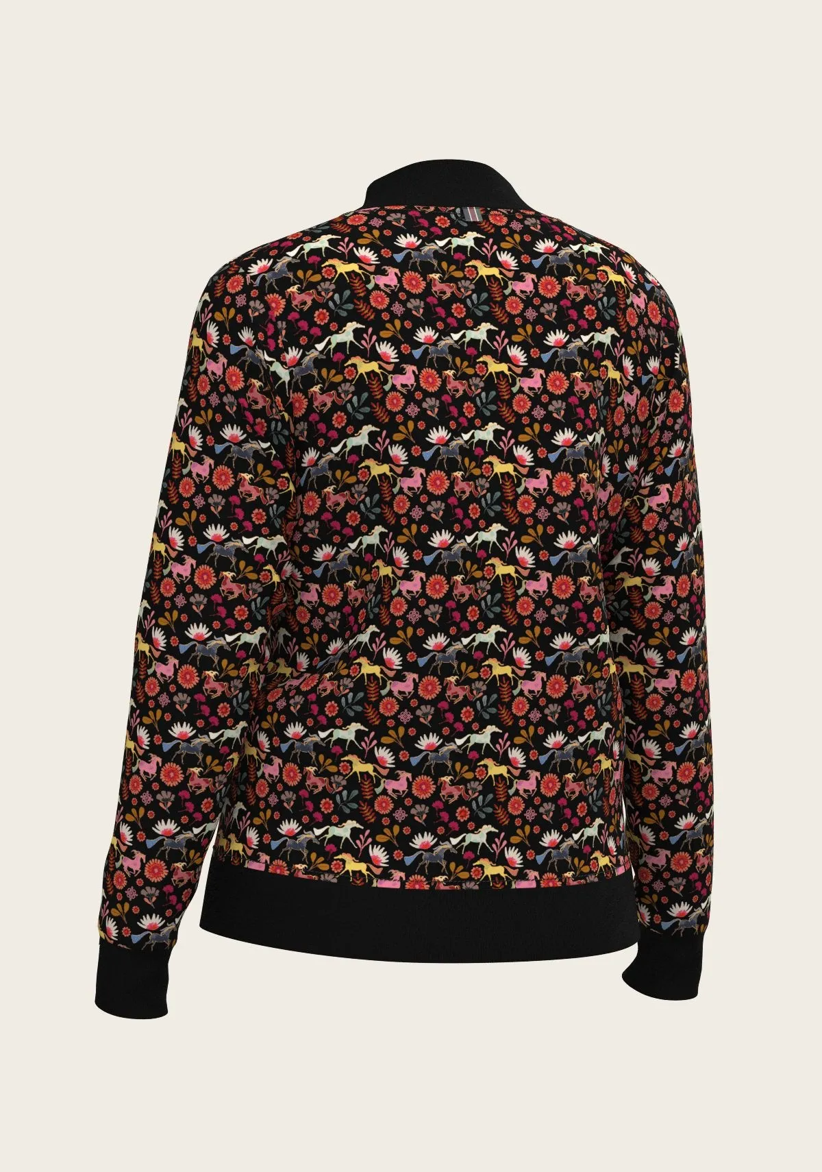  Espoir Equestrian Bouquet on Black Reversible Jacket