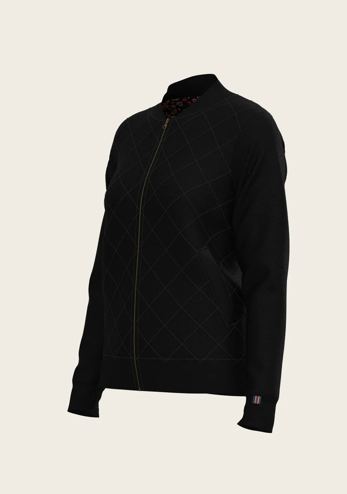  Espoir Equestrian Bouquet on Black Reversible Jacket