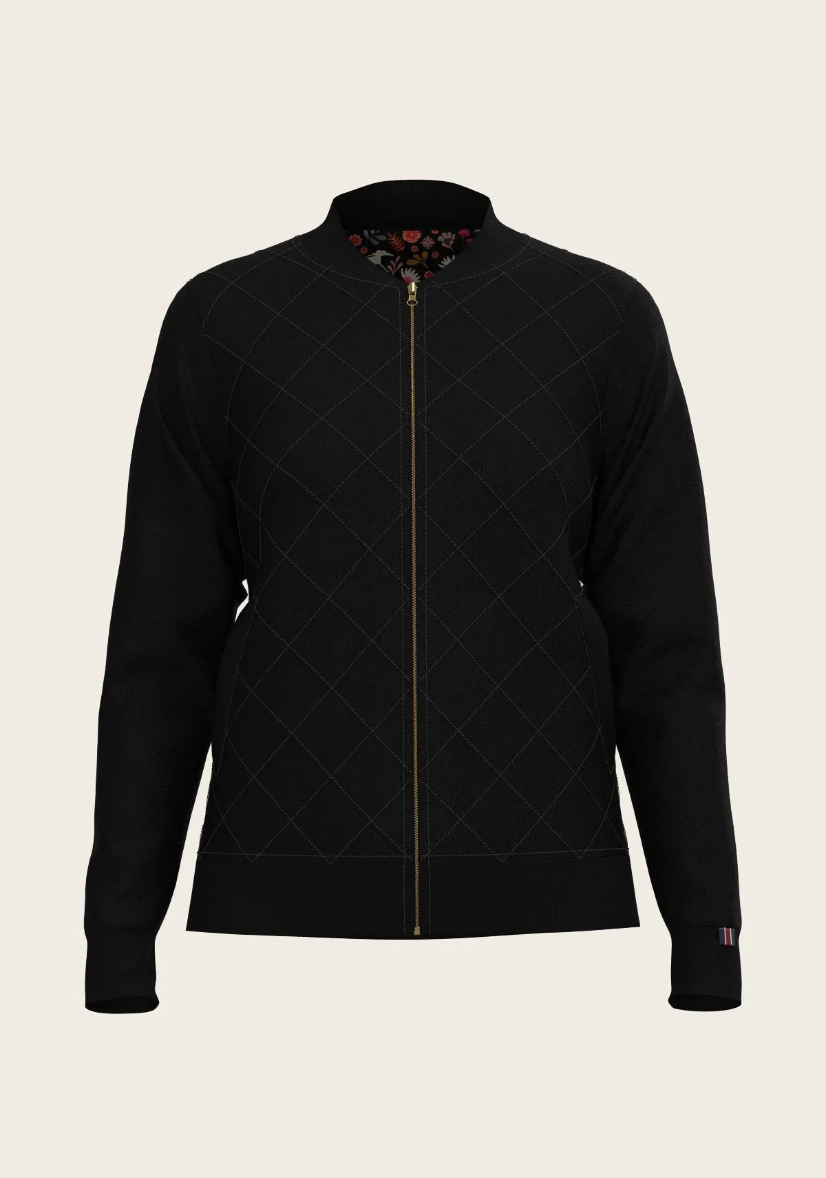  Espoir Equestrian Bouquet on Black Reversible Jacket