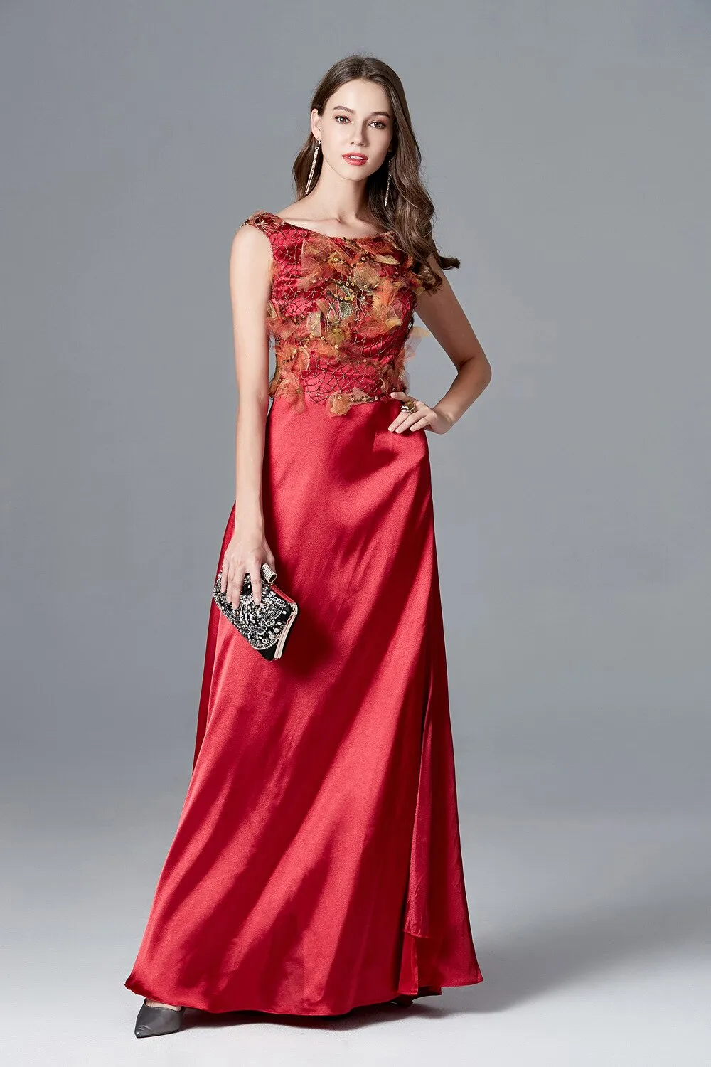 FashionSierra - Sexy Split Pathwork Party Prom Fashion Floor Length Runway Dresses