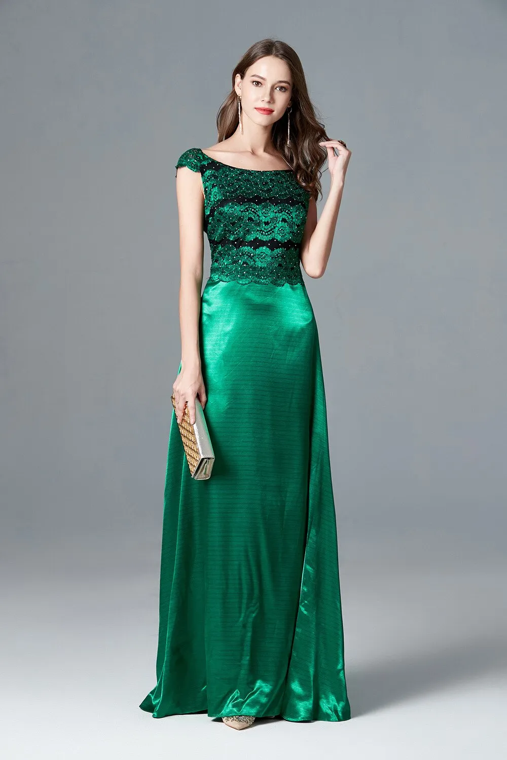 FashionSierra - Sexy Split Pathwork Party Prom Fashion Floor Length Runway Dresses