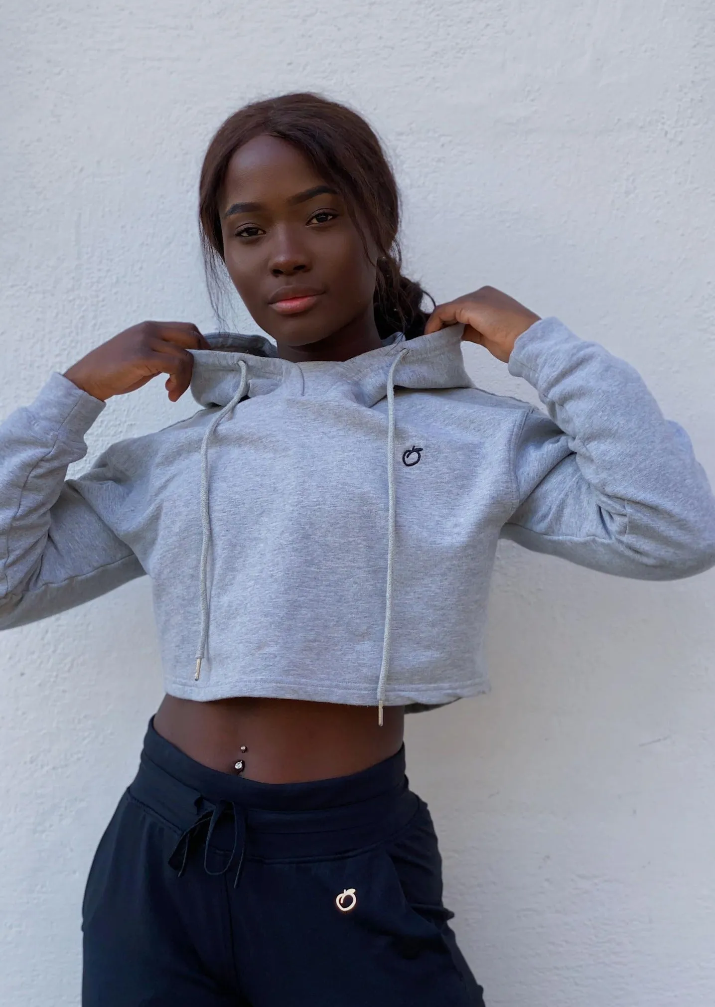 Grey Cropped Hoodie [LASTCHANCE]