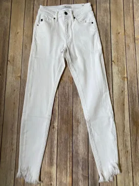 High Rise Super Skinny White Jeans