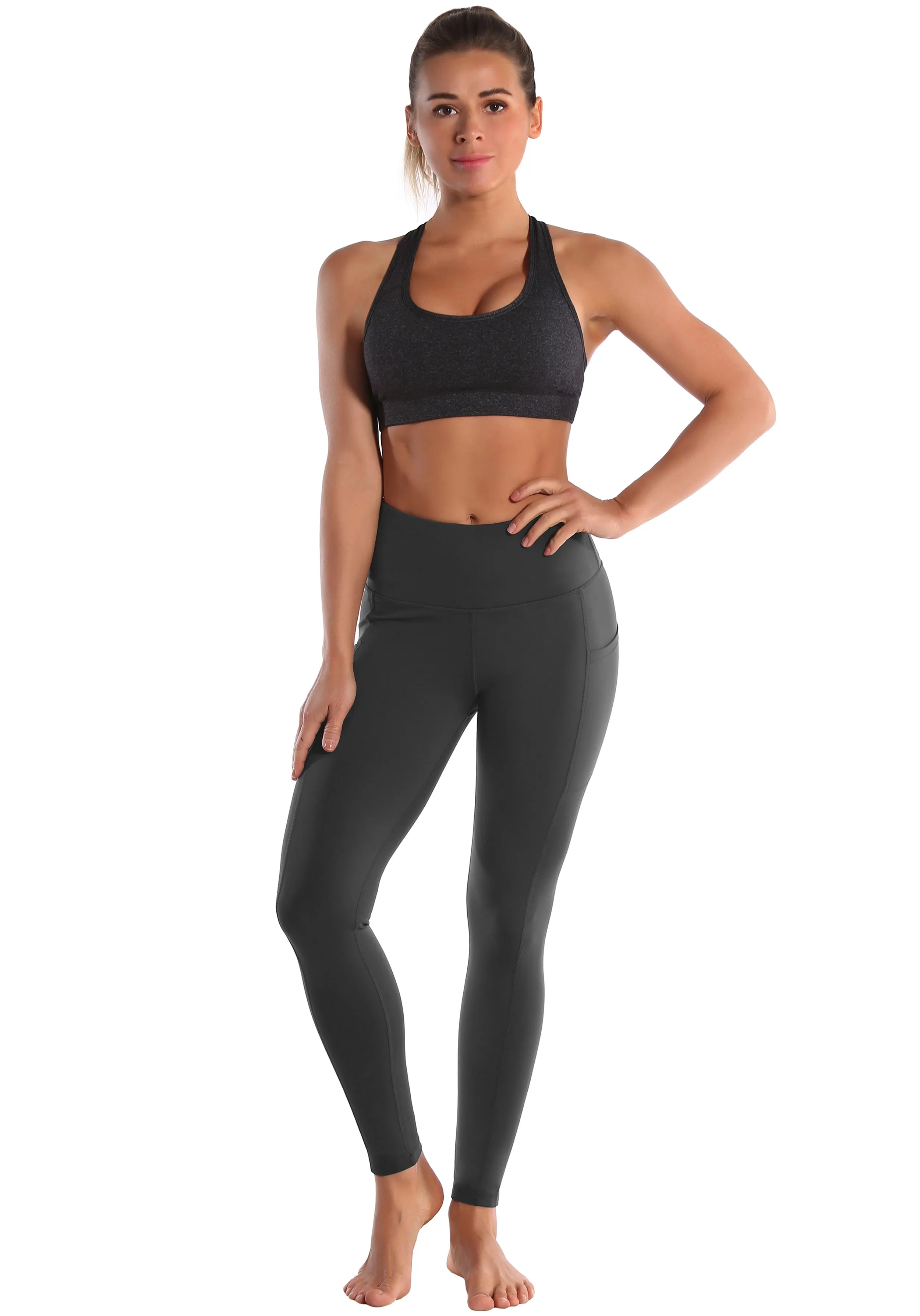 Hip Line Side Pockets Jogging Pants shadowcharcoal_Jogging