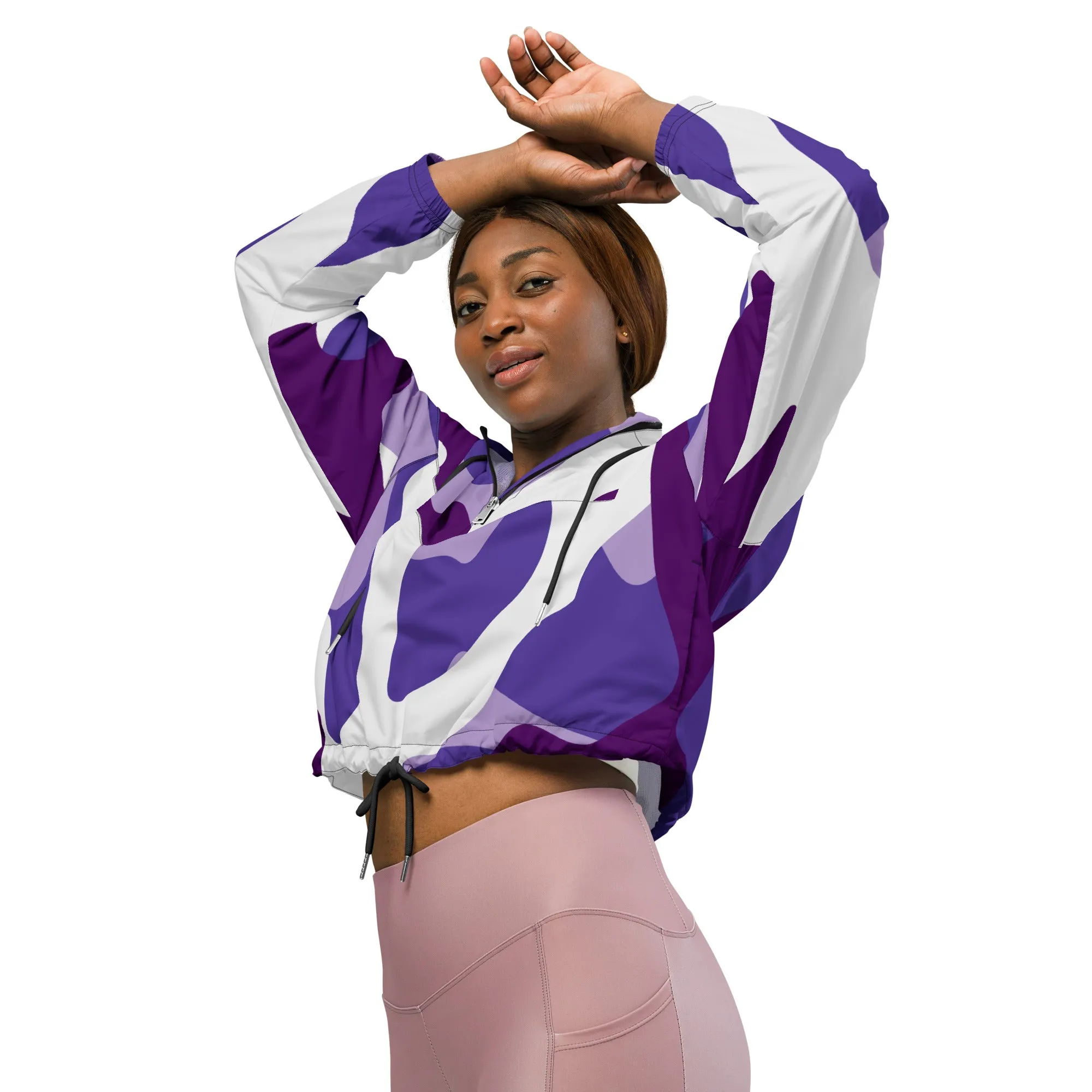 Humble Sportswear™ Women’s Farah Purple Cropped Windbreaker