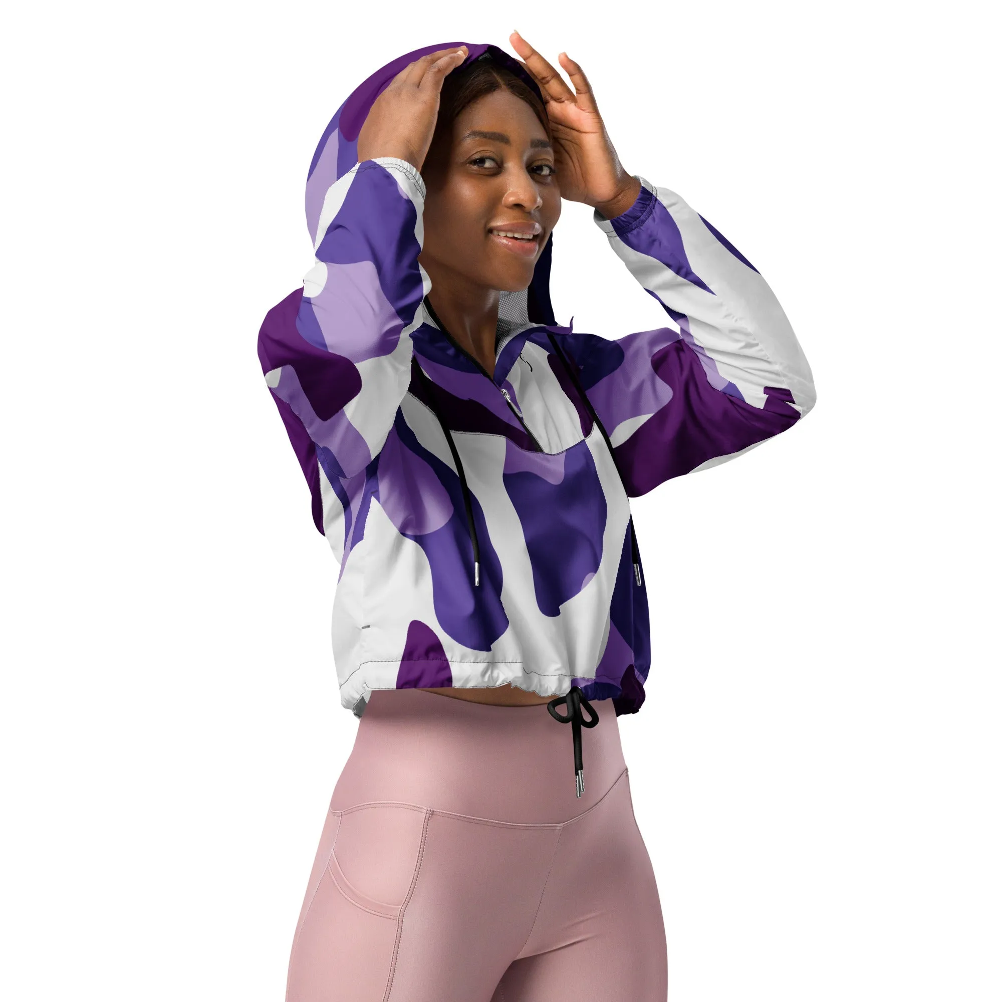 Humble Sportswear™ Women’s Farah Purple Cropped Windbreaker