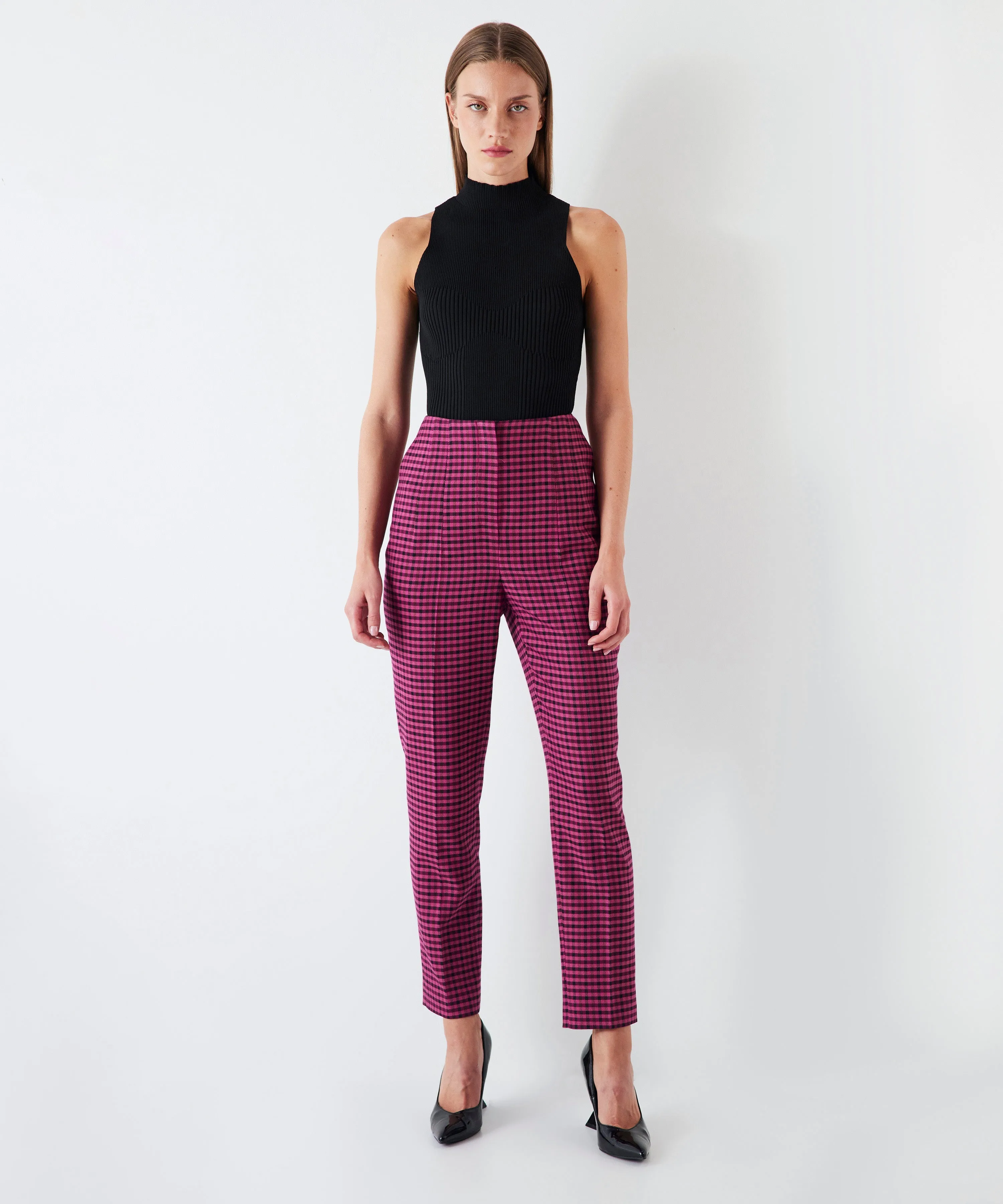 Ipekyol Plaid Pattern Trousers Pink