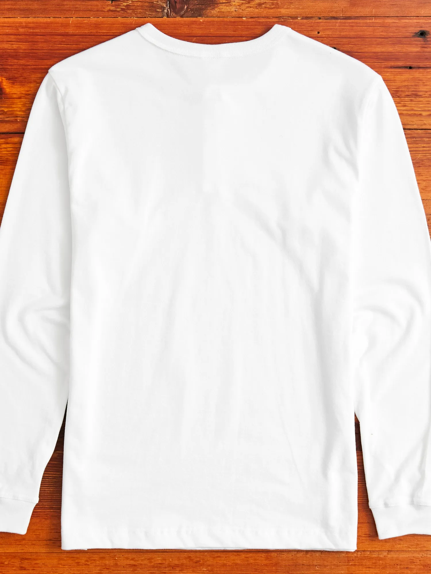 Long Sleeve Henley in White