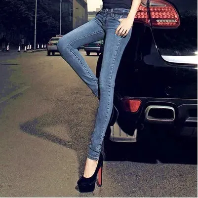 Low Waist Women Skinny Stretch Pencil Pants Jeans