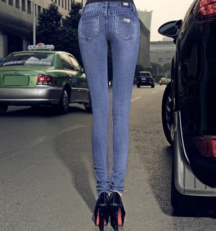 Low Waist Women Skinny Stretch Pencil Pants Jeans