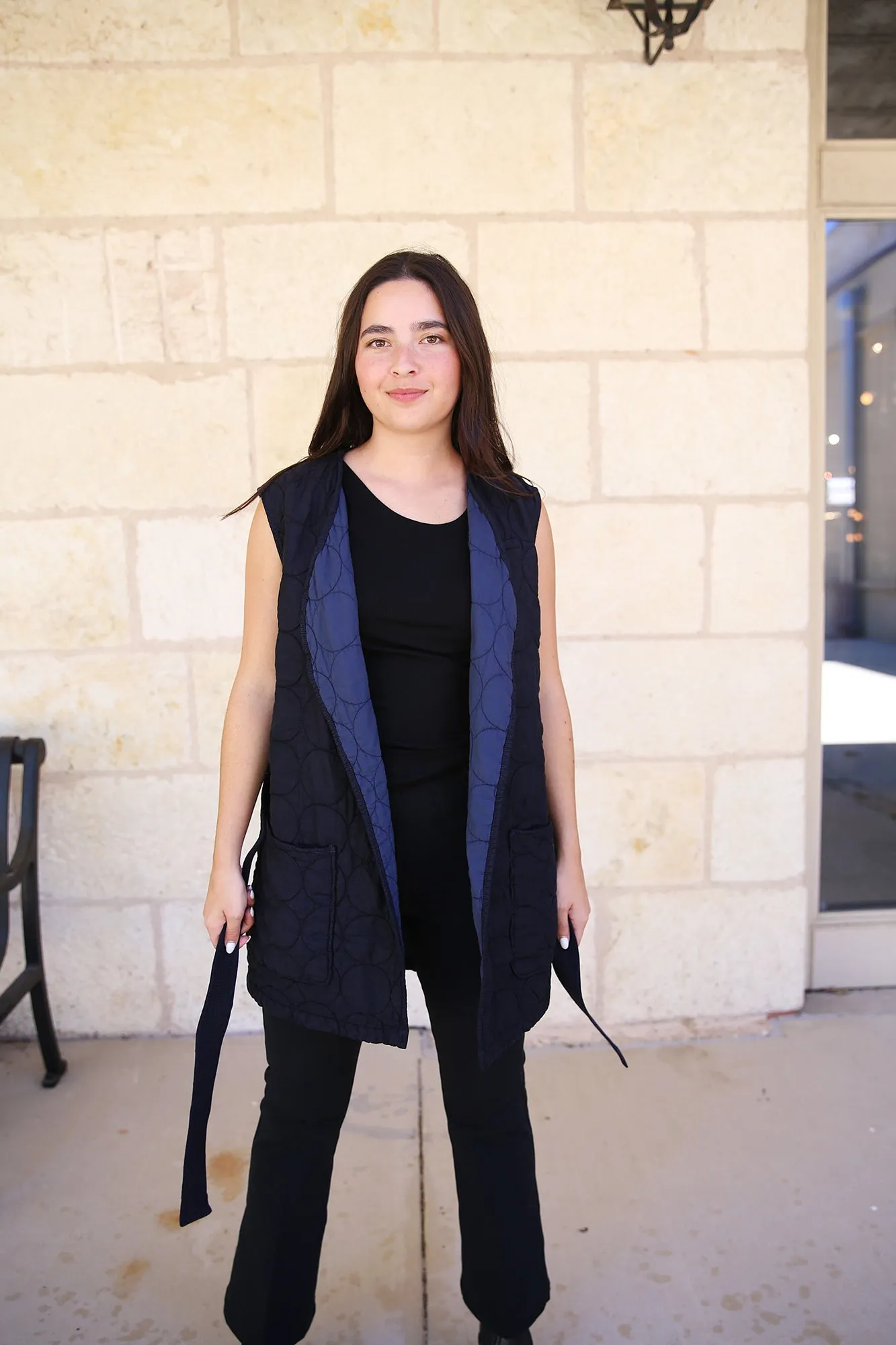 Lucca Quilted Vest Licorice Black