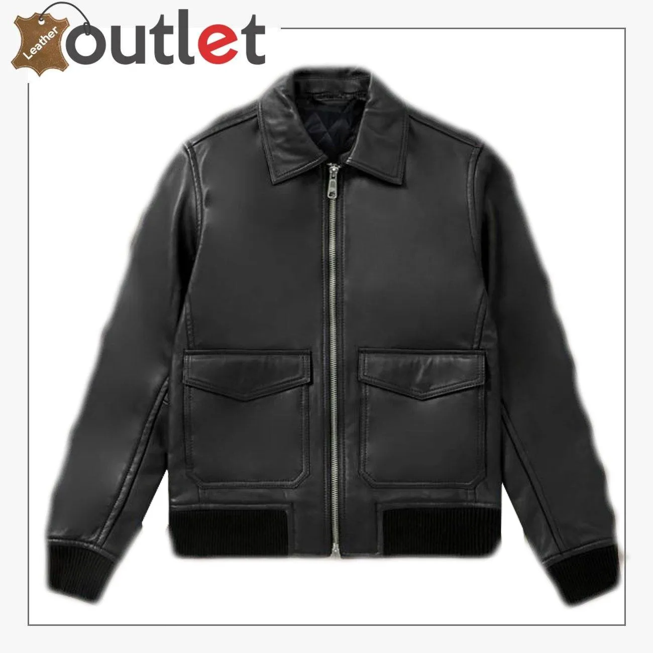 Men Biker Bomber Leather Jacket