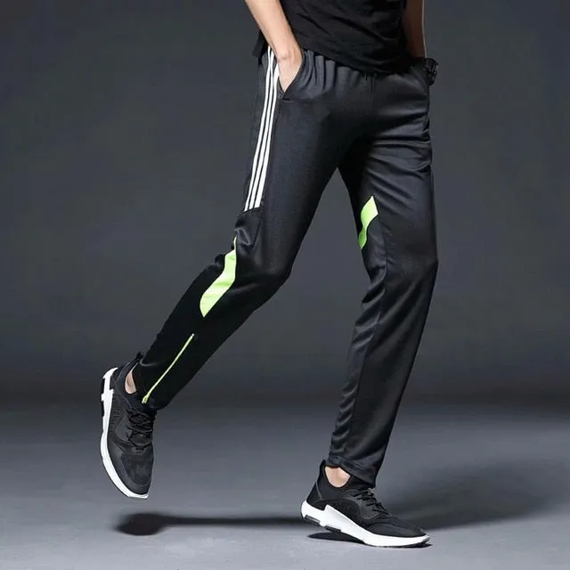 Men Sports Running Pants zipper Pockets Athletic