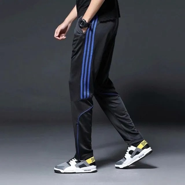 Men Sports Running Pants zipper Pockets Athletic