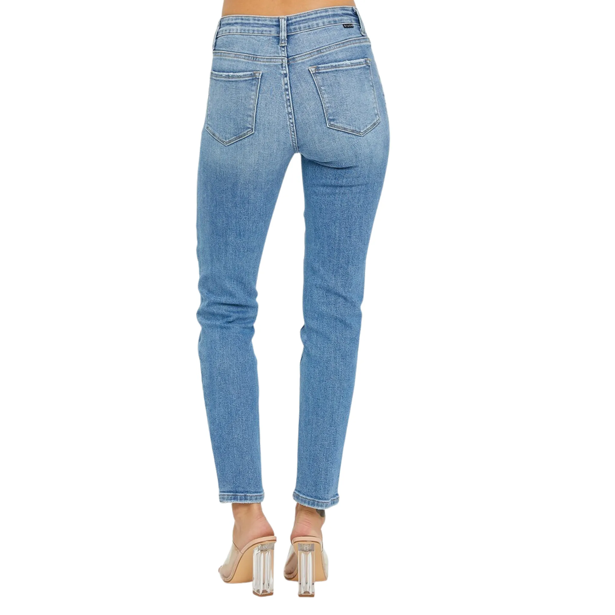 Mid Rise Relaxed Skinny Jeans