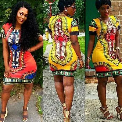 Modern African Dashiki Dress