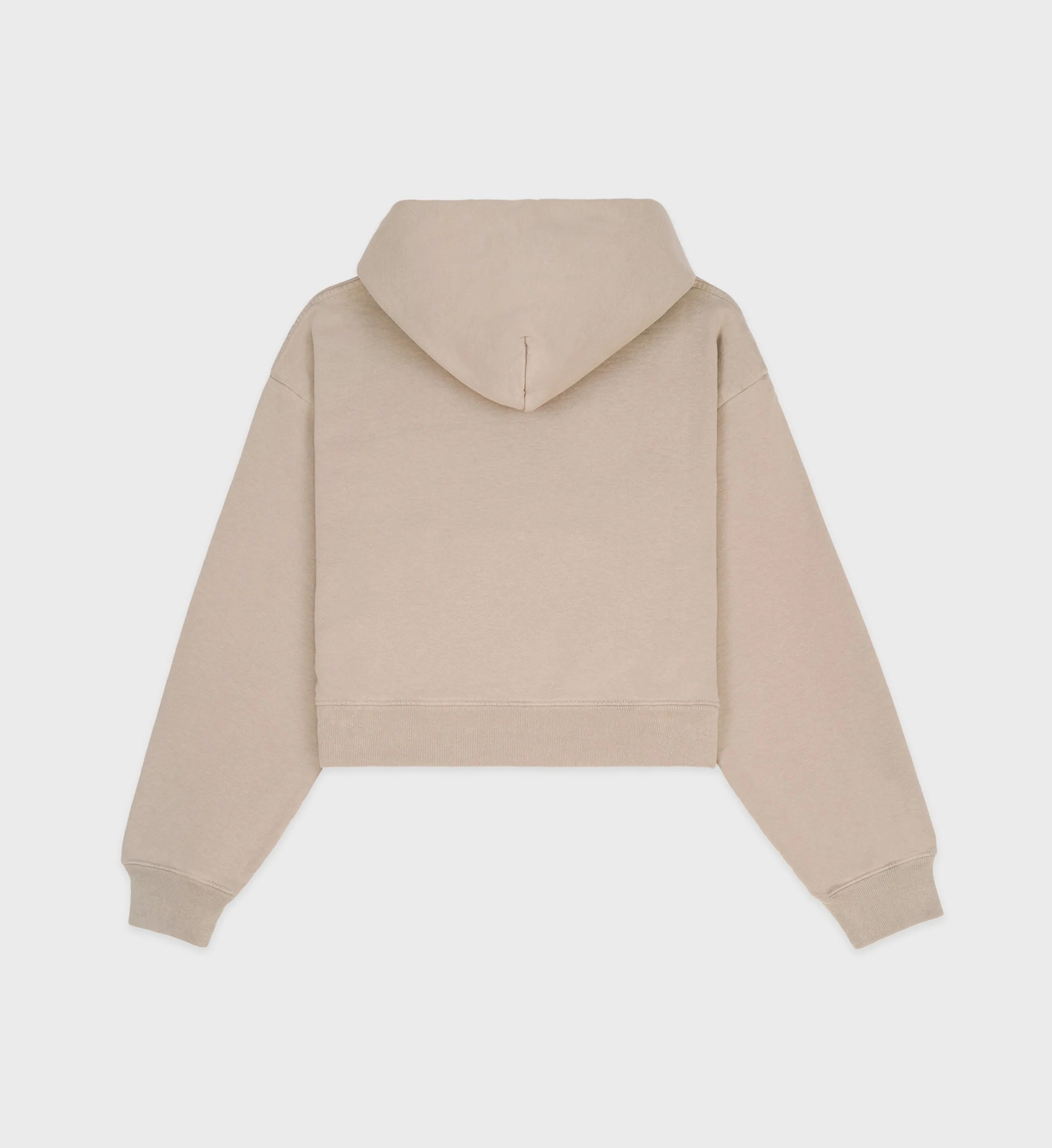 NY Health Club Cropped Hoodie - Elephant/White