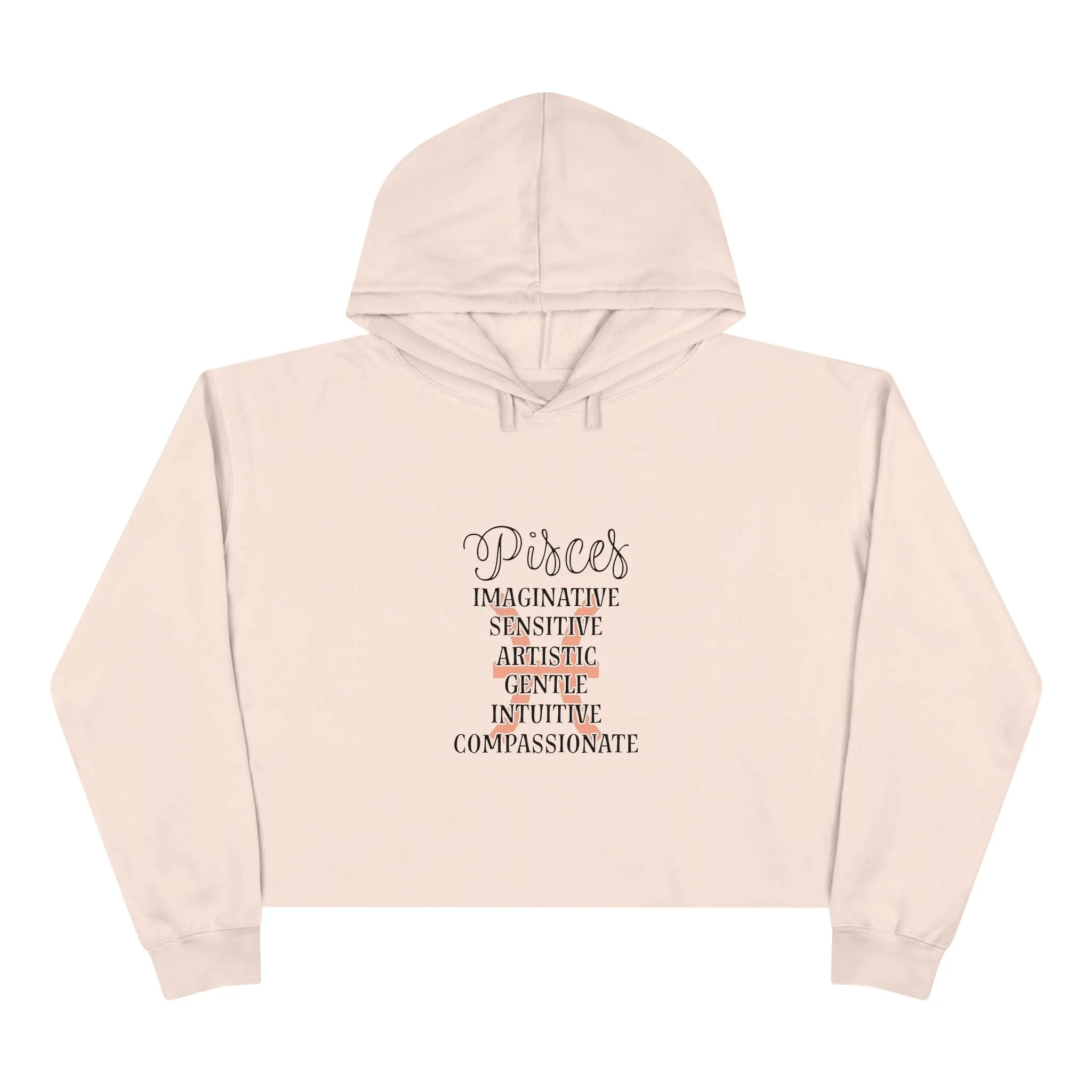 pisces zodiac character Crop Hoodie