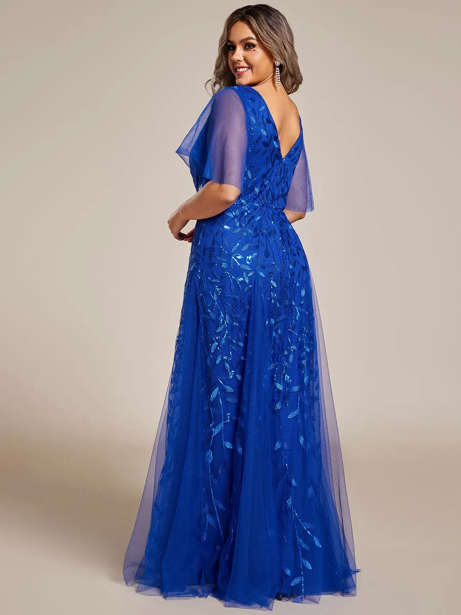 Plus Size Floor Length Formal Evening Gowns for Weddings