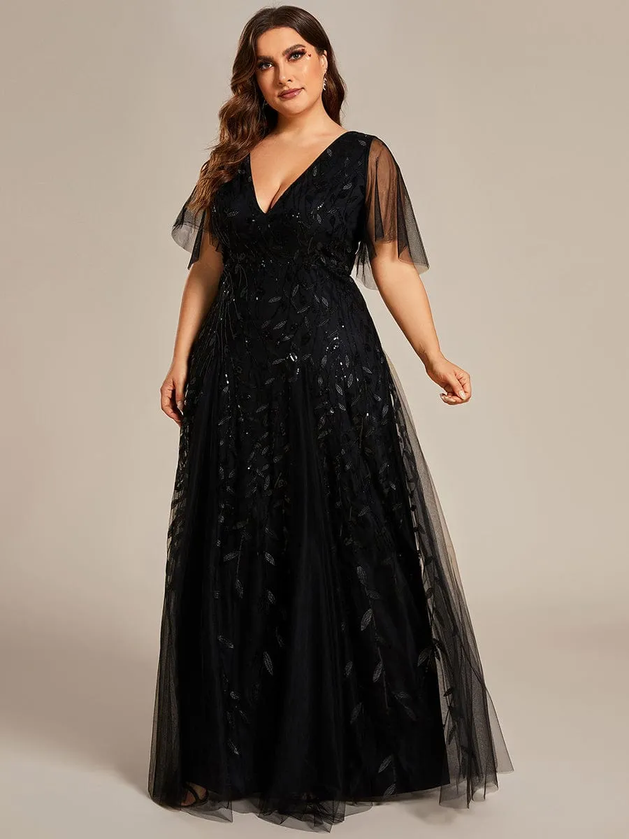 Plus Size Floor Length Formal Evening Gowns for Weddings