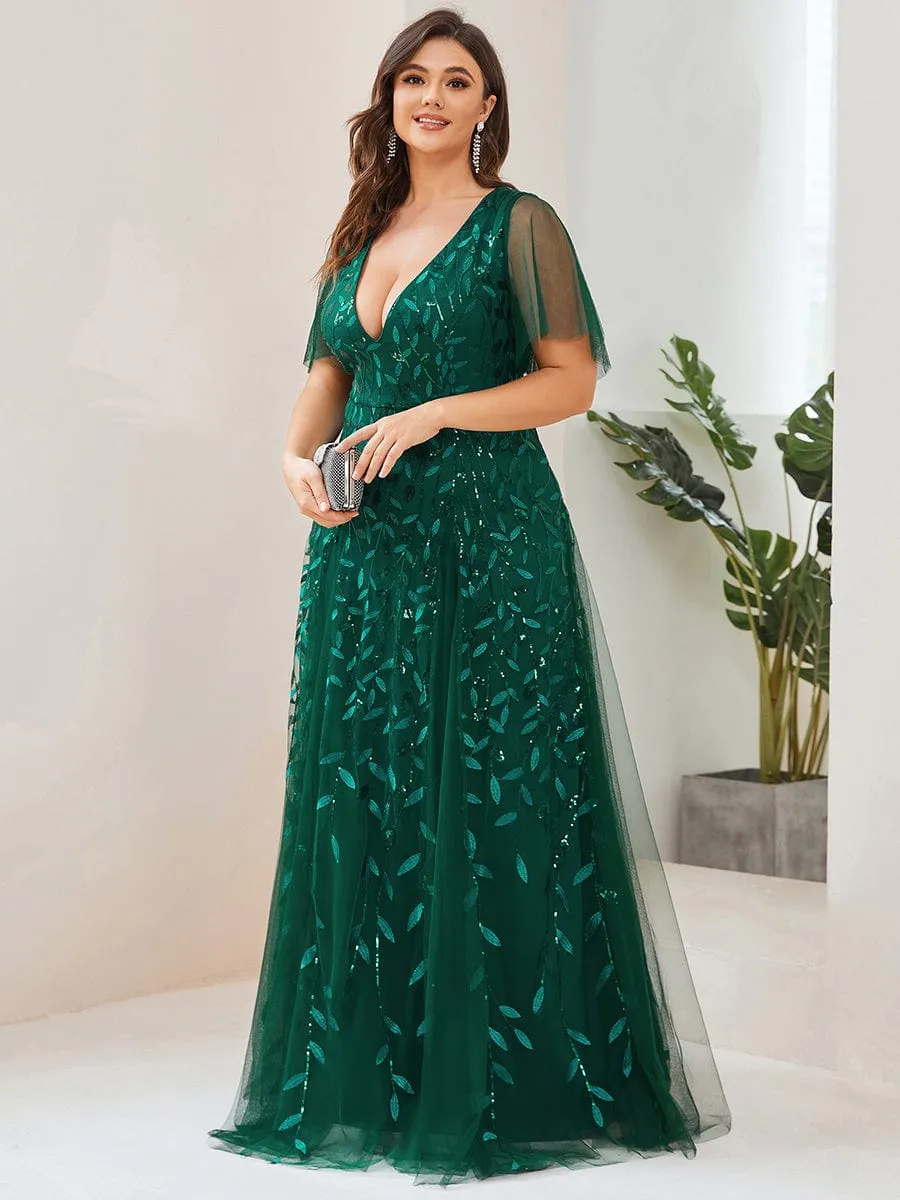 Plus Size Floor Length Formal Evening Gowns for Weddings