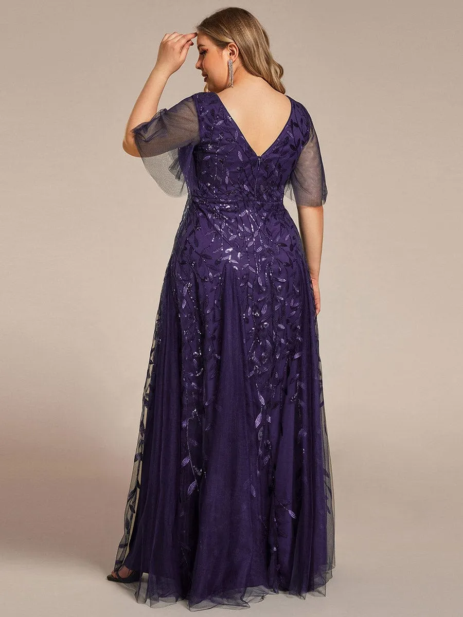 Plus Size Floor Length Formal Evening Gowns for Weddings